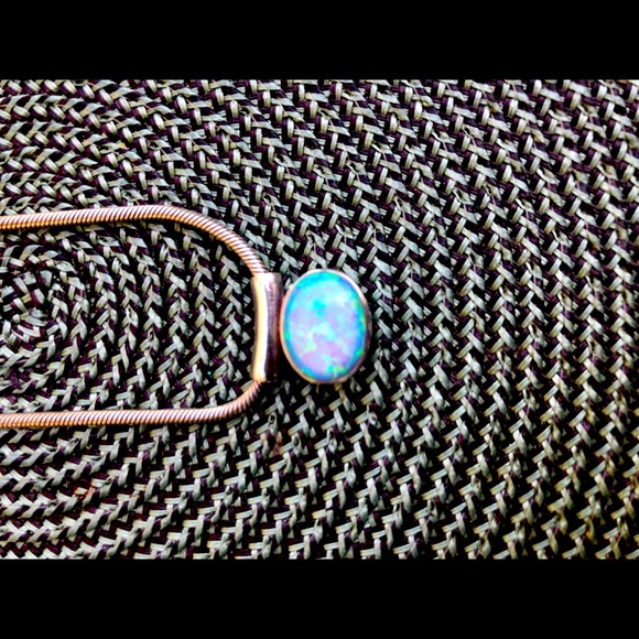 Contemporary Opal and sterling silver necklace - Picture 1 of 3